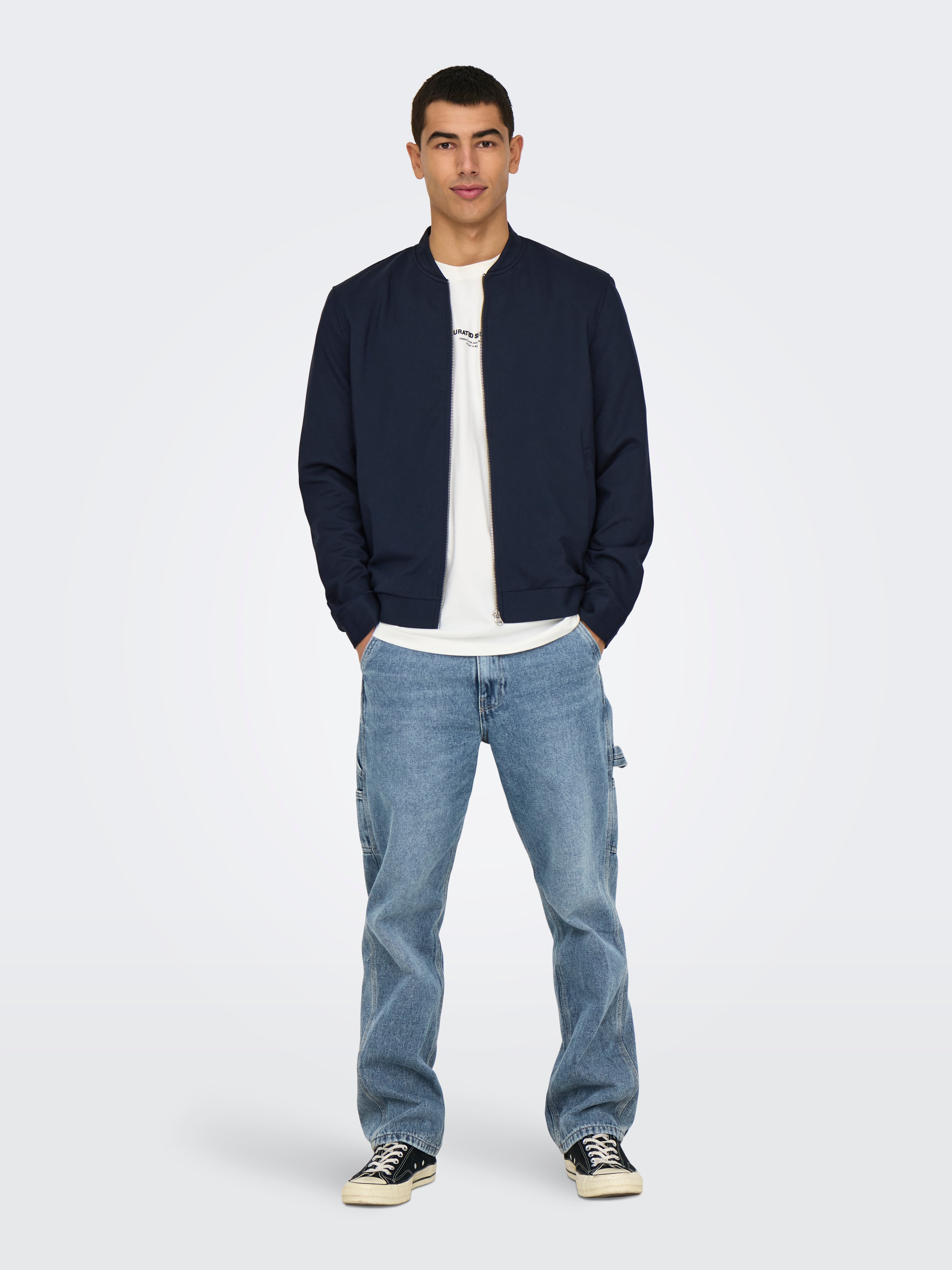 ONSEDGE Mittlere Taille Gerade geschnitten Jeans Light Blue Denim