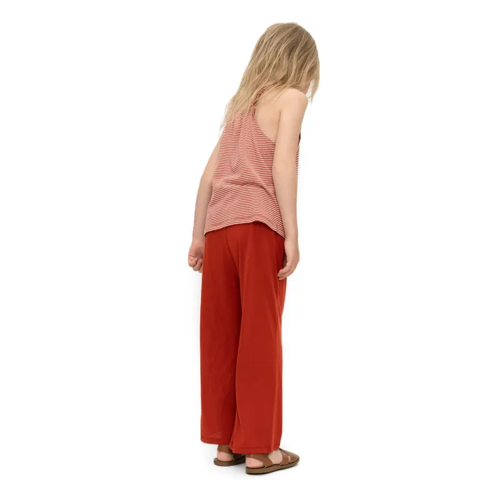 Minimalisma Pantalon en Soie Hip | Rouge