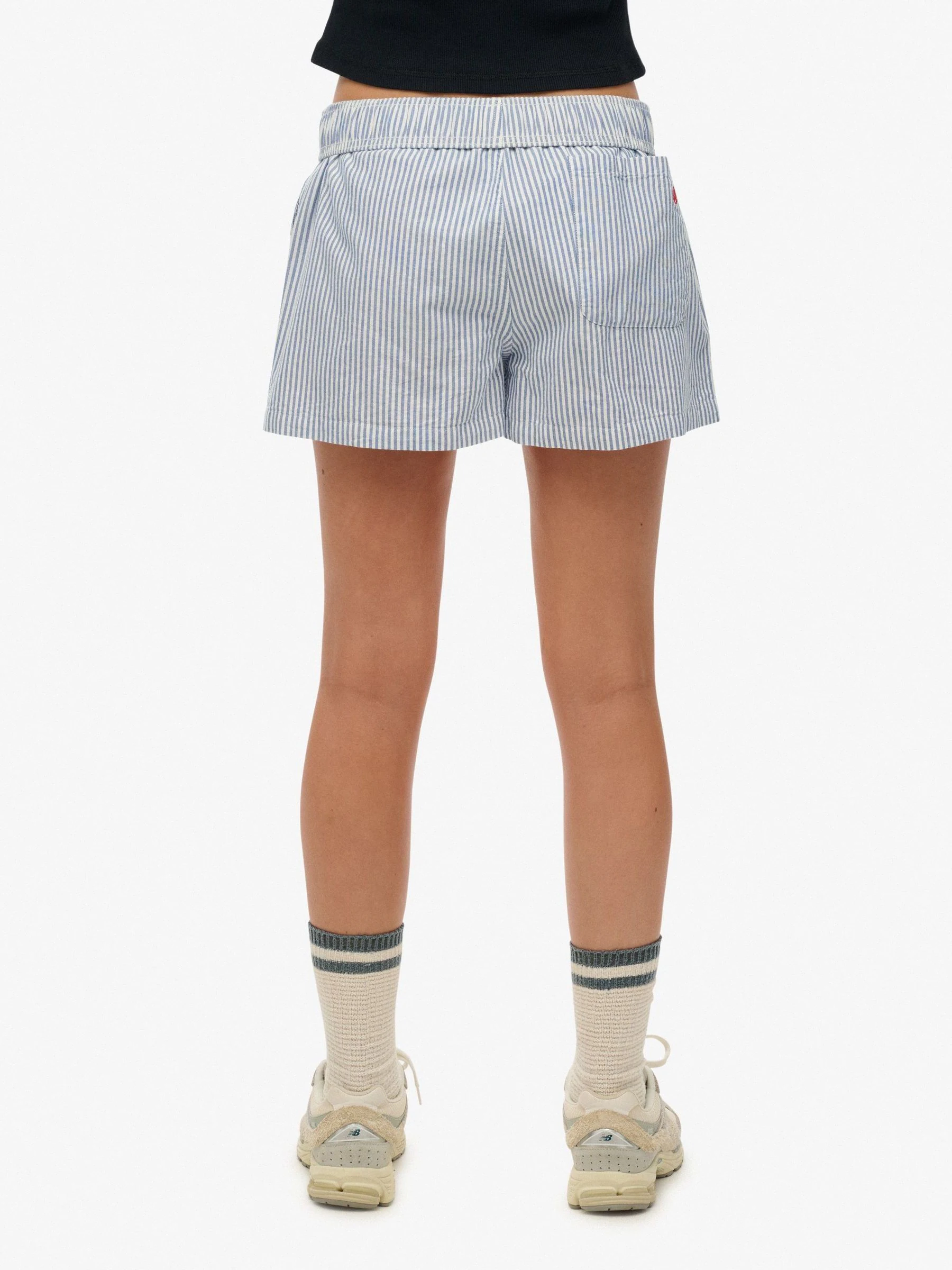Lichtblauw - Superdry Stripe Elastic 100% Cotton Shorts
