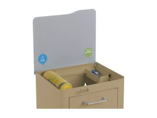 Poubelle cuisine de tri sélectif - 3 compartiments de 20L- CUBEK