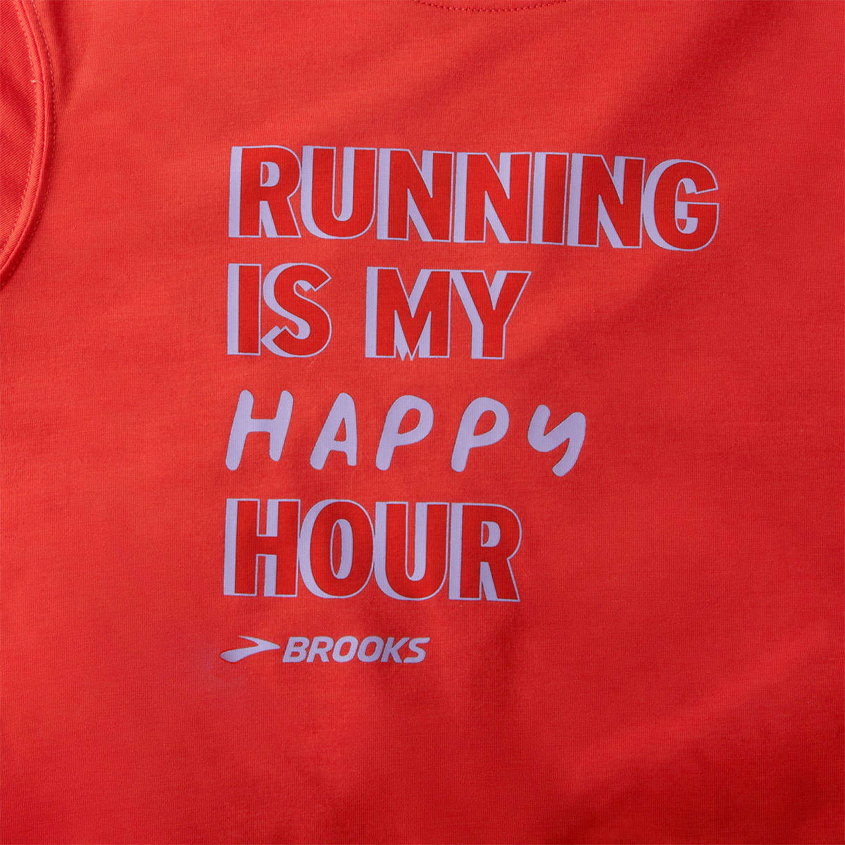 Brooks Distance Graphic Hardloopshirt Lange Mouwen Rood Dames