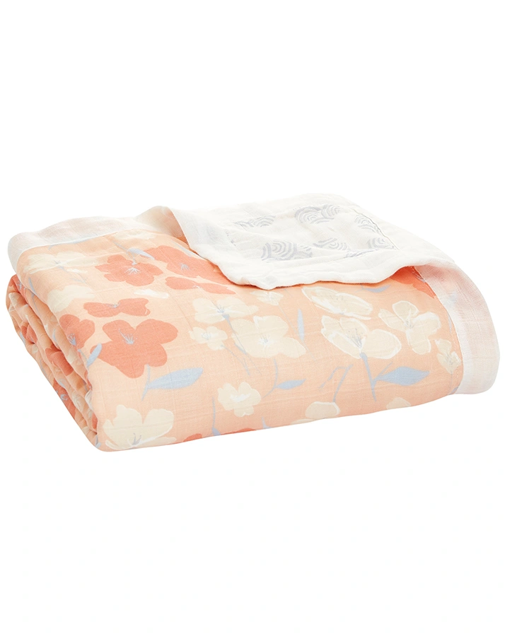 Schmusedecke DREAM BLANKET SILKY SOFT – KOI POND (120x120) in peach