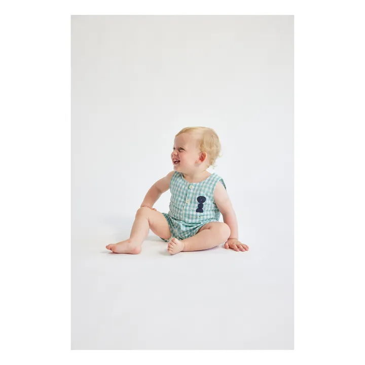 Bobo Choses Combishort Vichy Fourmi | Bleu