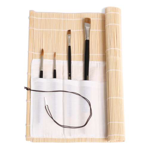Pinselmatte mit Baumwolltasche