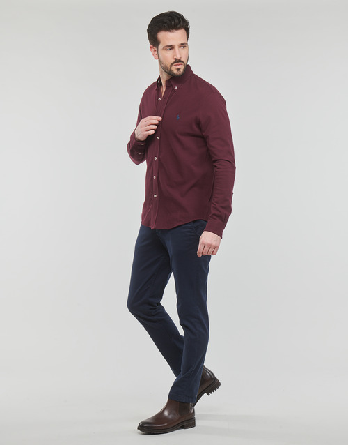 Polo Ralph Lauren - CHEMISE AJUSTEE COL BOUTONNE EN POLO FEATHERWEIGHT Burdeo