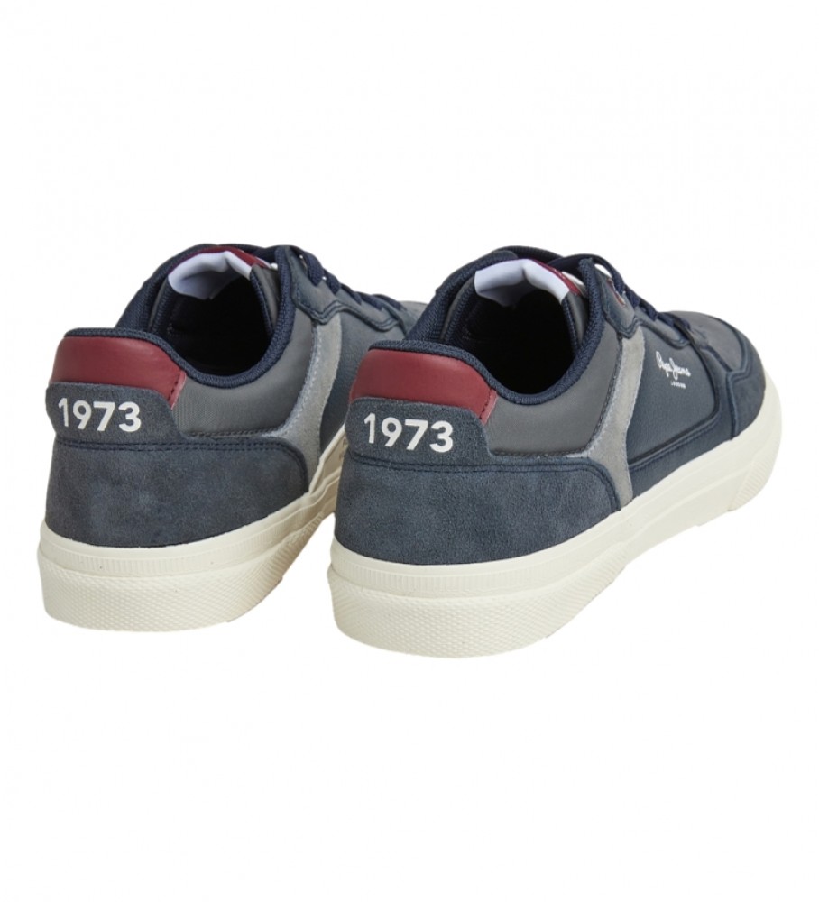 Tênis Pepe Jeans Kenton Masterlow em couro azul-marinho