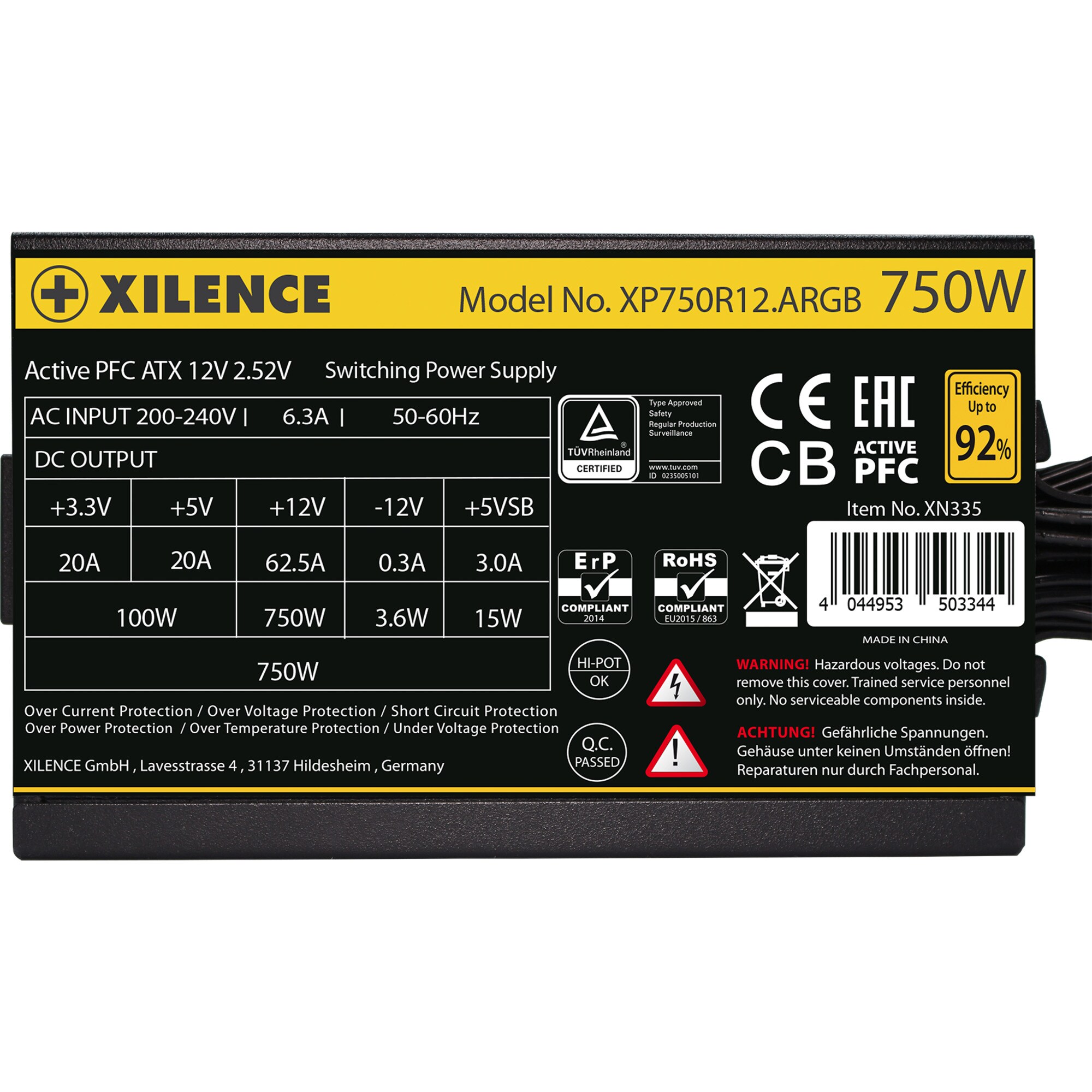Xilence PC-Netzteil Gaming Gold 750W ARGB