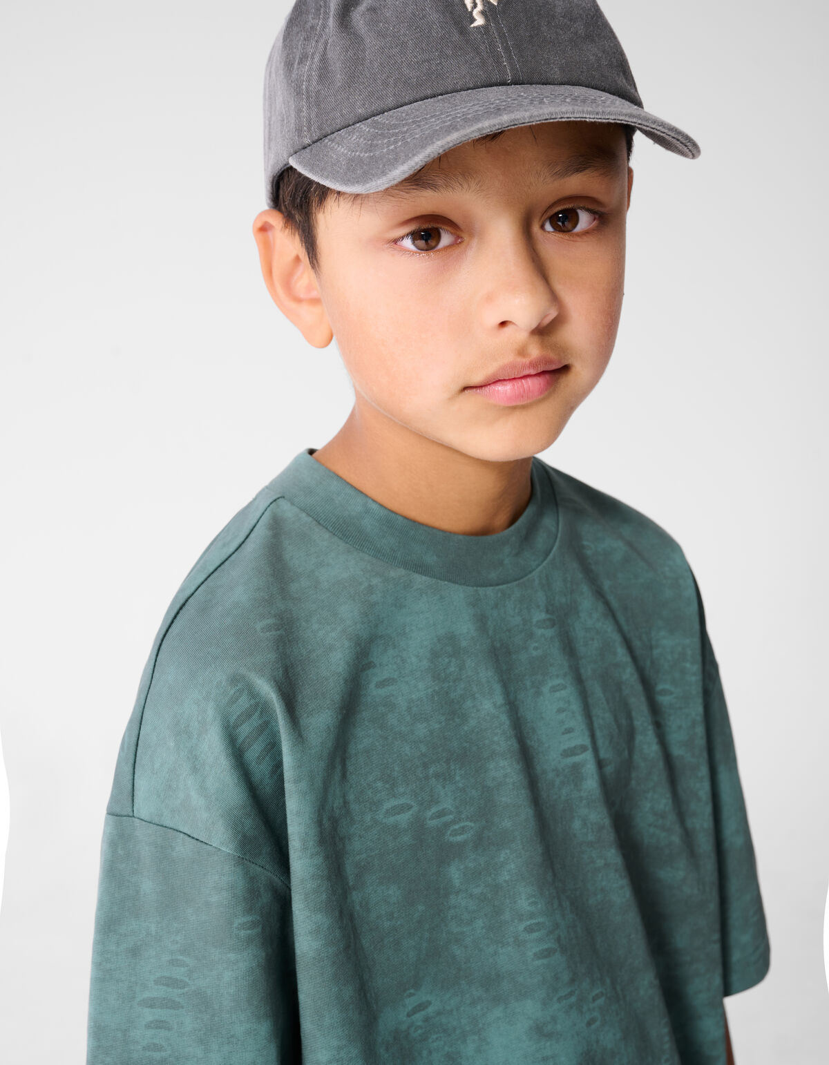 Oversized Washed T-shirt Groen