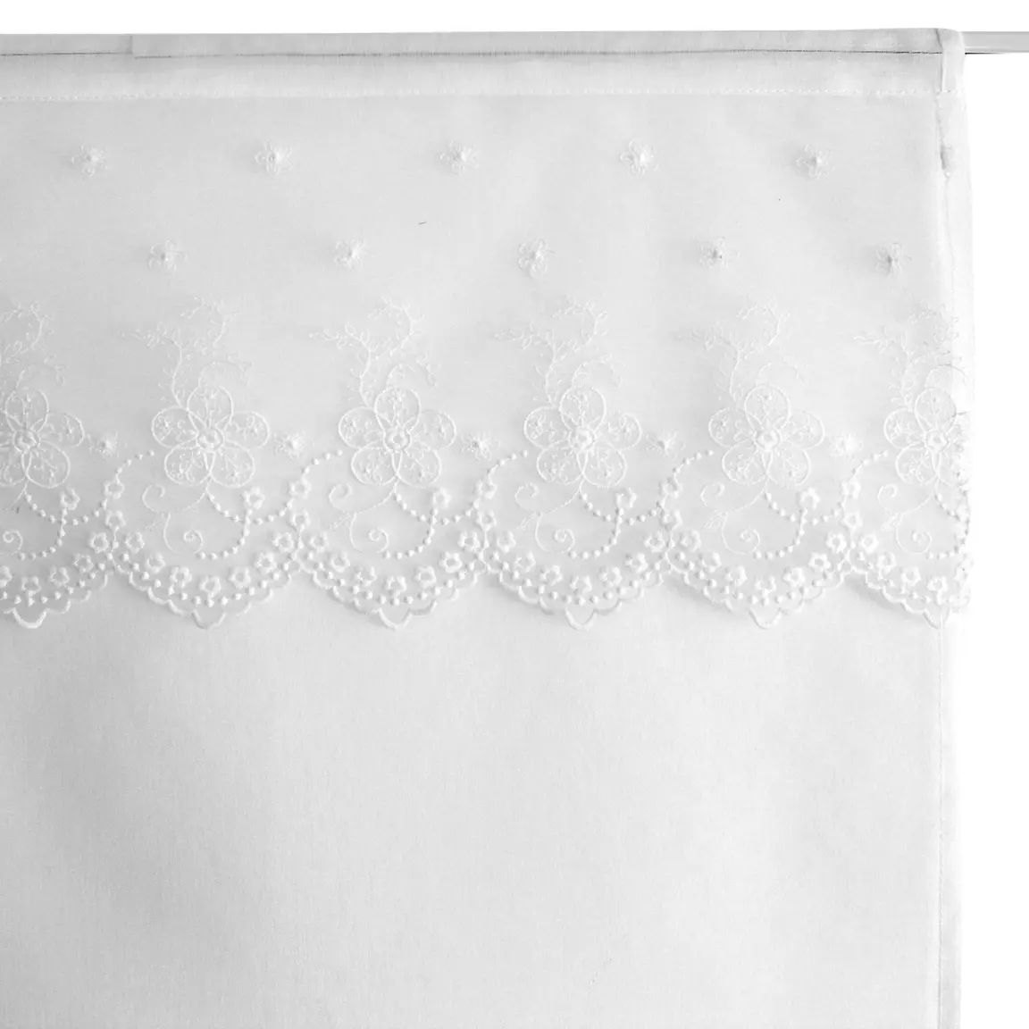 Paire de voilages passe-tringle (60 x 120 cm) Massala Blanche