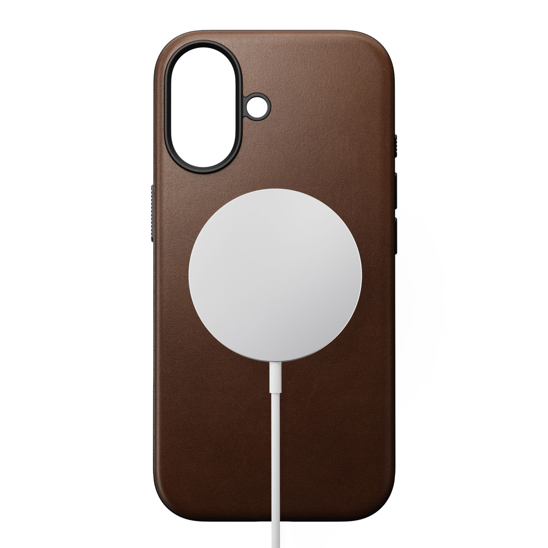 iPhone 17 MagSafe Echtleder Hülle Modern Leather Case (NM014346858) - Braun