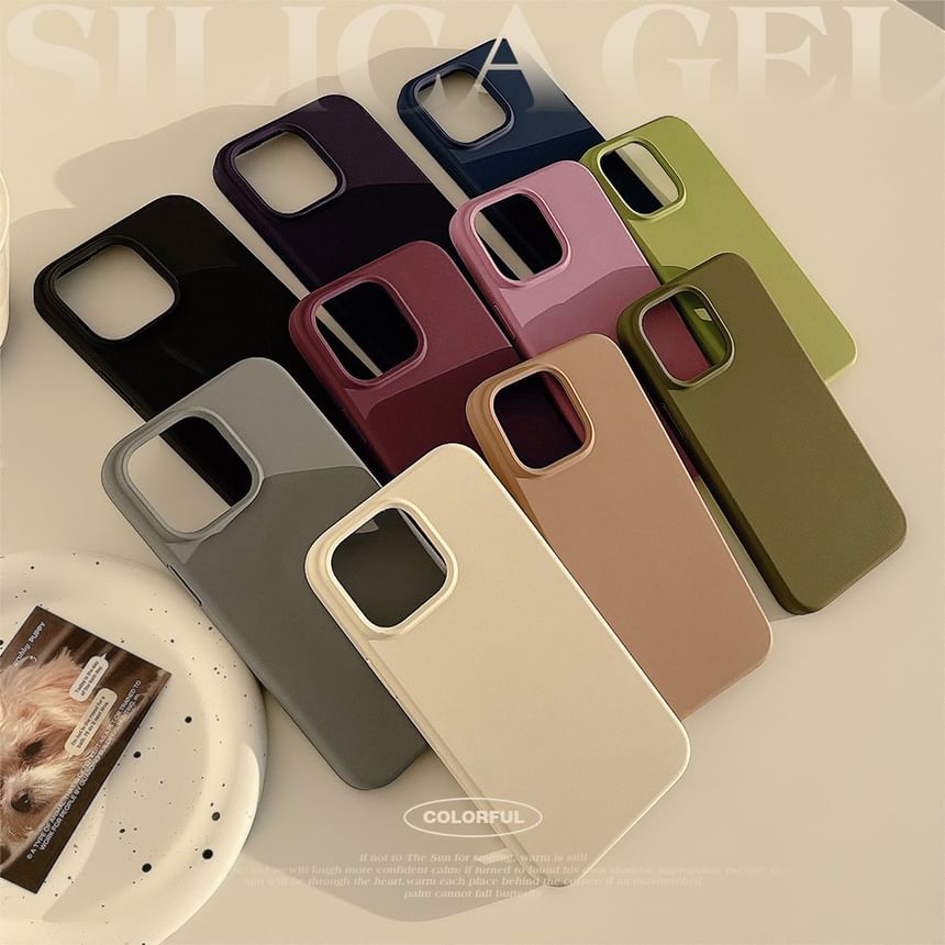 kloudkase - Effen telefoonhoesje - iPhone 15 Pro Max / 15 Pro / 15 Plus / 15 / 14 Pro Max / 14 Pro / 14 Plus / 14 / 13 Pro Max / 13 Pro / 13 / 13 mini / 12 Pro Max / 12 Pro / 12 / 12 mini