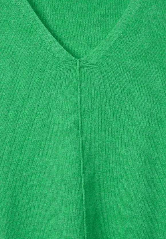 Cosy Strickpullover - celery green melange