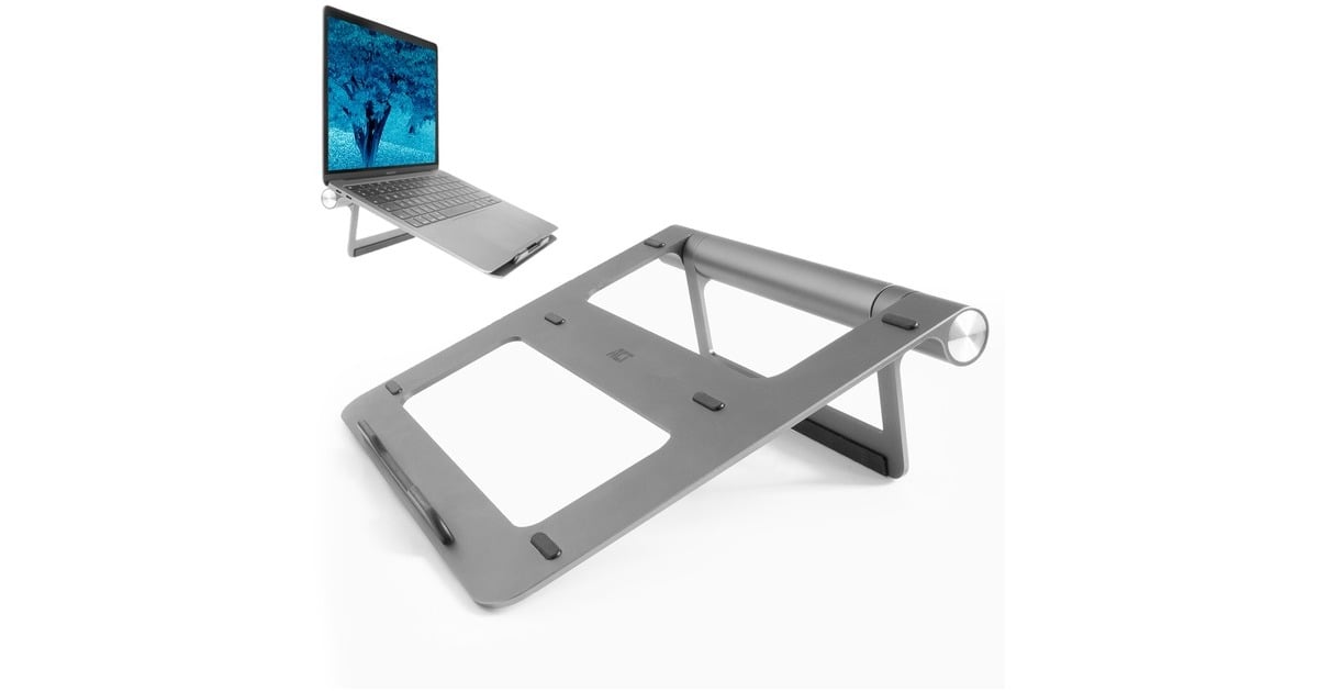 ACT ConnectivityLaptopstandaard met afneembaar USB-C docking station  (Aluminium/grijs)
