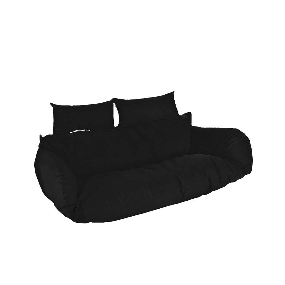 HOME DELXUE - TWIN polyrattan hangstoel - alleen kussen, kleur: zwart