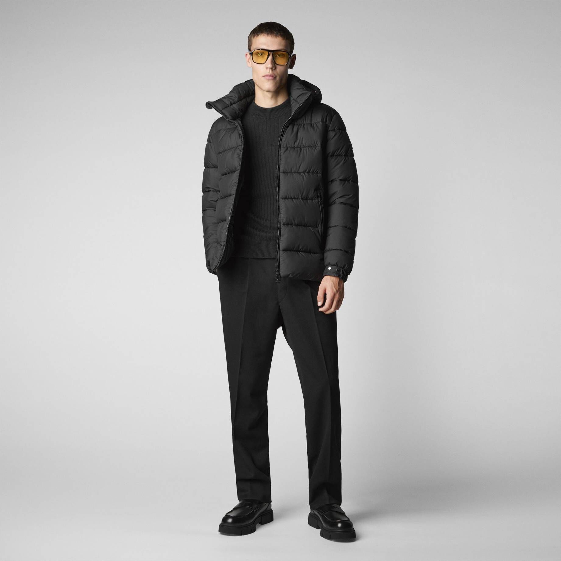 SAVE THE DUCK| Heren Steppjacke mit Kapuze BORIS