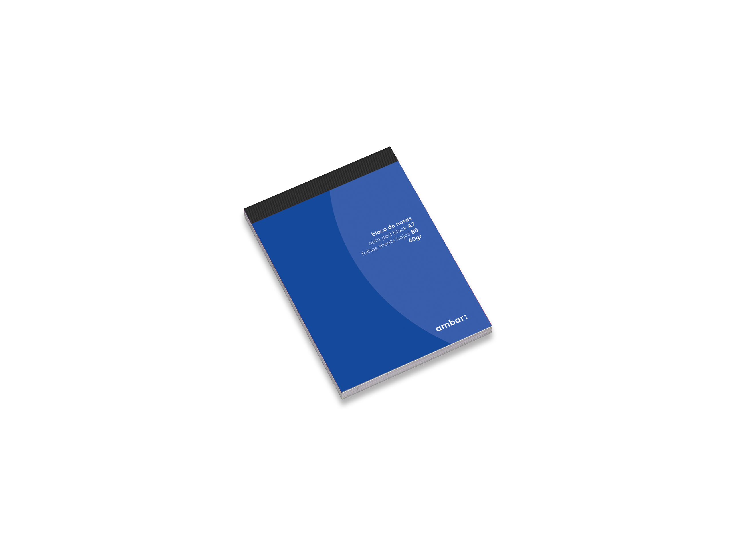 BLOCO DE NOTAS AMBAR LISO A7 80 FOLHAS