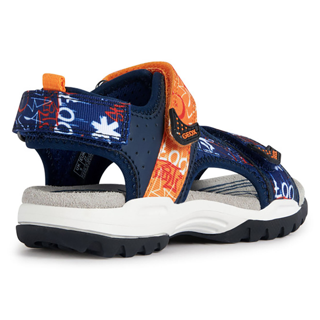 Geox Sandales Borealis bleu royal/orange