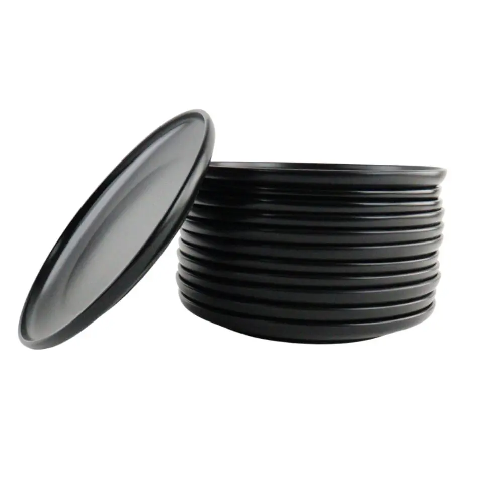 OTIX Dinerborden Bordenset 12 Persoons Zwart 27cm Keramiek WILLOW