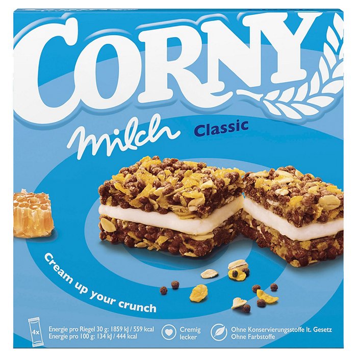 CORNY Müsliriegel 120 g, Milch Classic