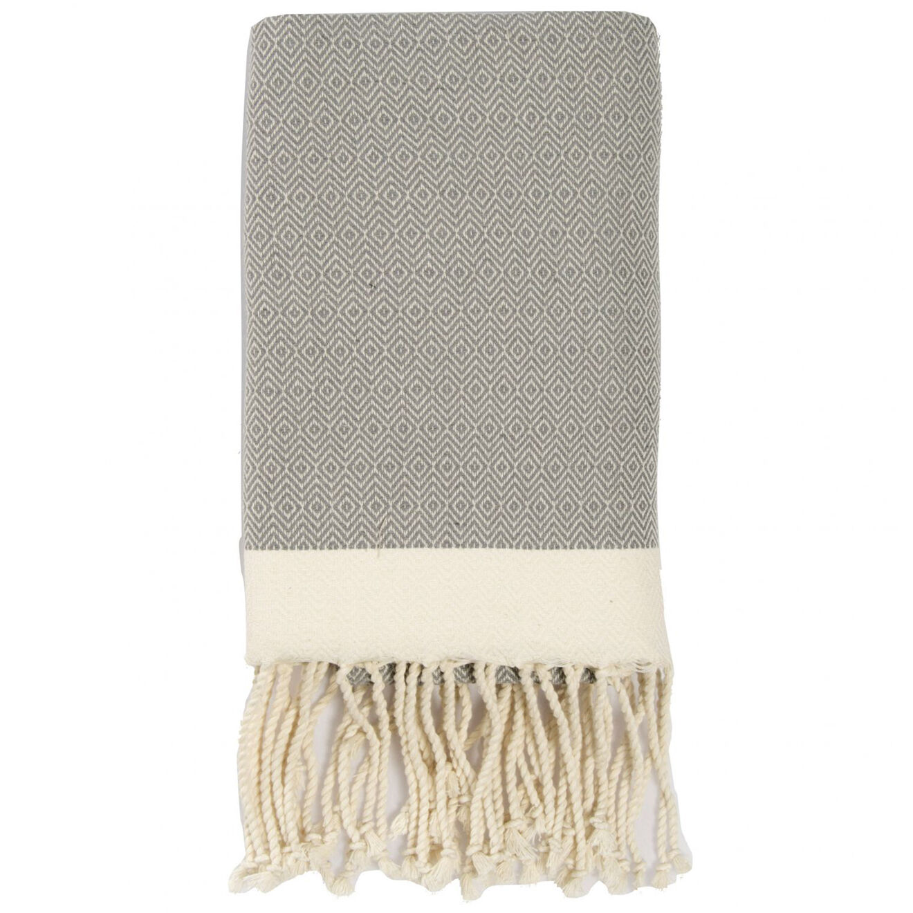 Febronie Plaid Courchevel Losange gris moyen