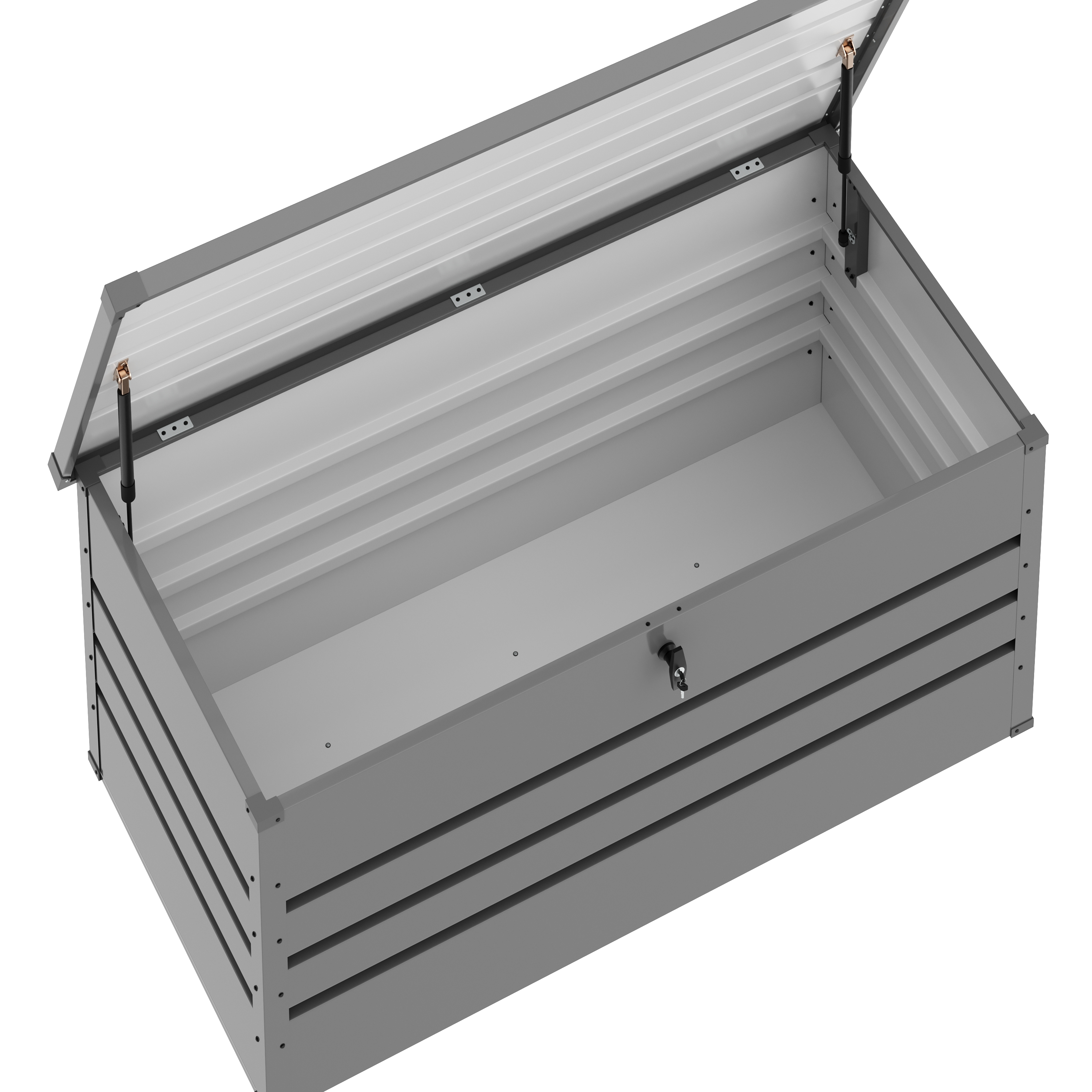 Gartenbox wasserdicht MONACO 132 x 62 x 64 cm 400L grau