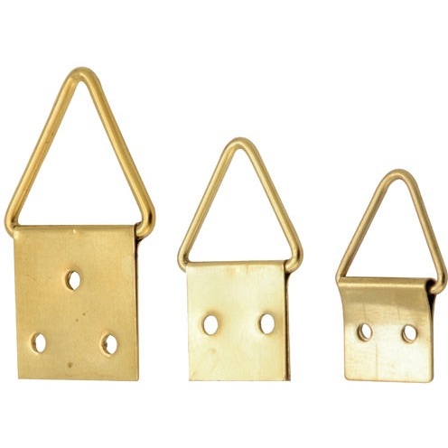 Triangle - accroche tableau - laitonné - lot de 9 assortis