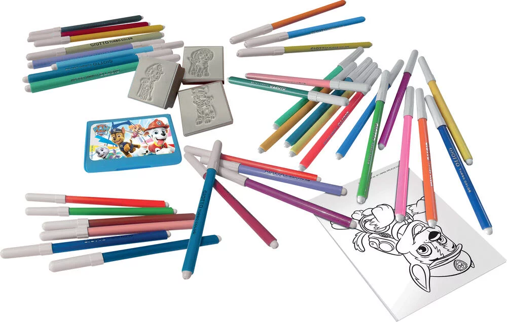 LA PAT’PATROUILLE - COFFRET 36 FEUTRES 3 TAMPONS