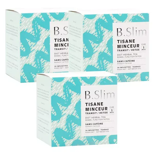 Chá de ervas Diet World B Slim - Pacote com 3 caixas de 30 sachês cada.
