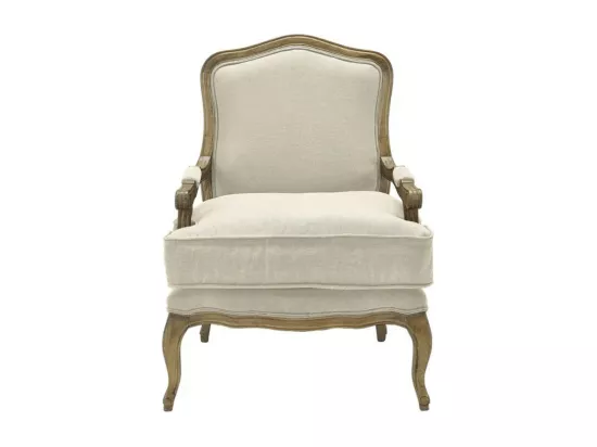Fauteuil bergère en tissu MAHAUX - Beige