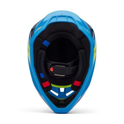 Casque cross Fox V3 - IMPRESSION - ENFANT - Bleu