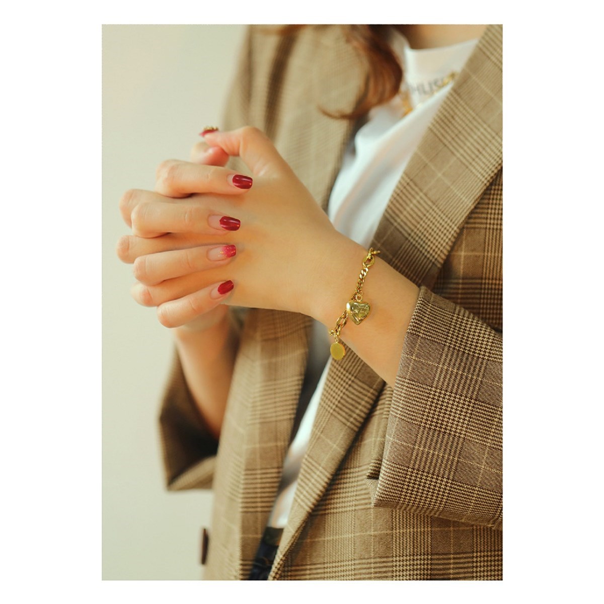 Bracelet avec pendentif coeur DAPHNE
