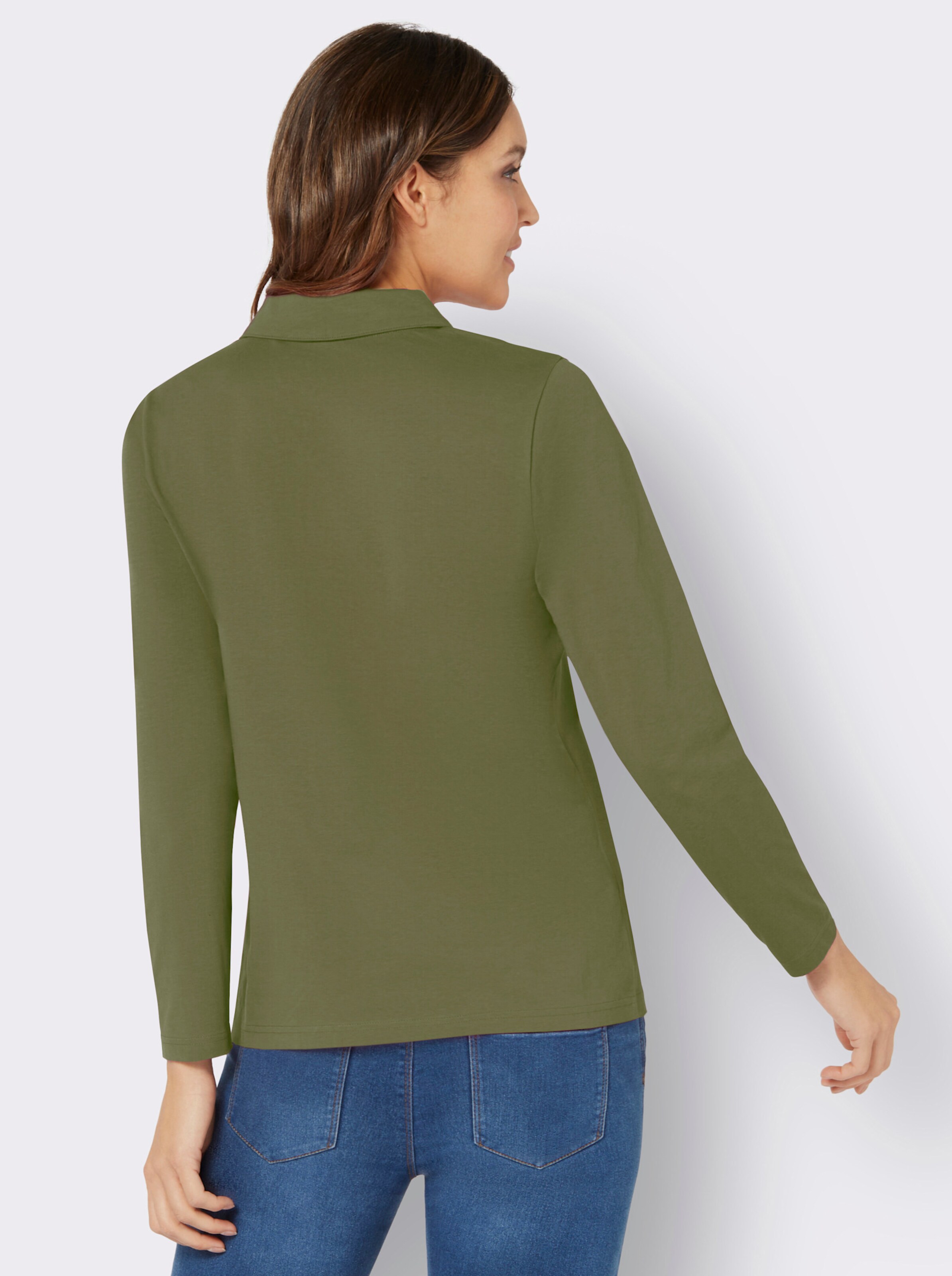 Langarm-Poloshirt