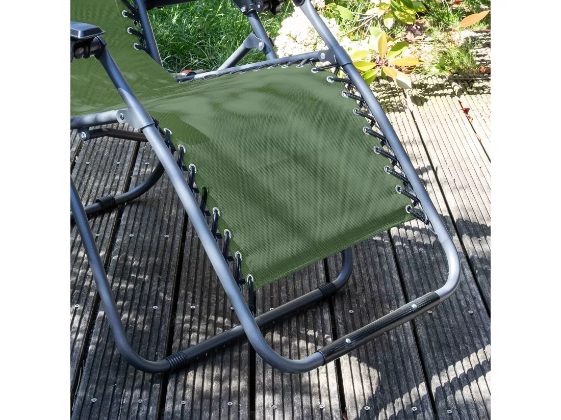 Fauteuil de jardin pliant relax vert