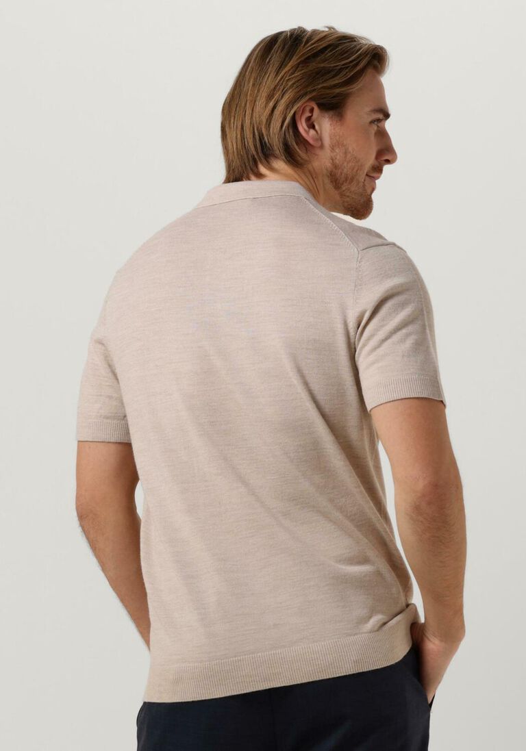 SELECTED HOMME beige selected homme polo slhtown ss knit polo b