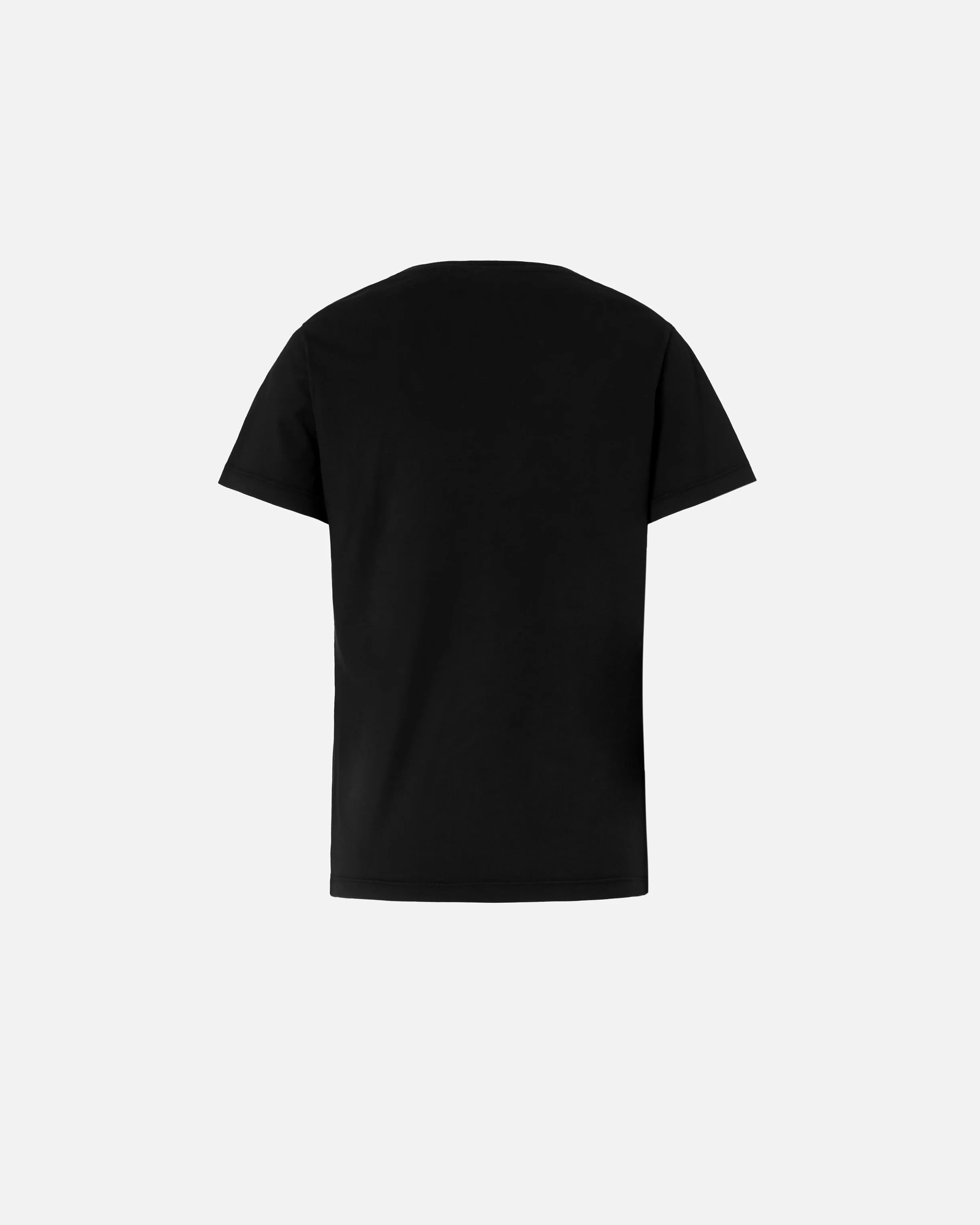 T-shirt col v à logo imprimé | Noir