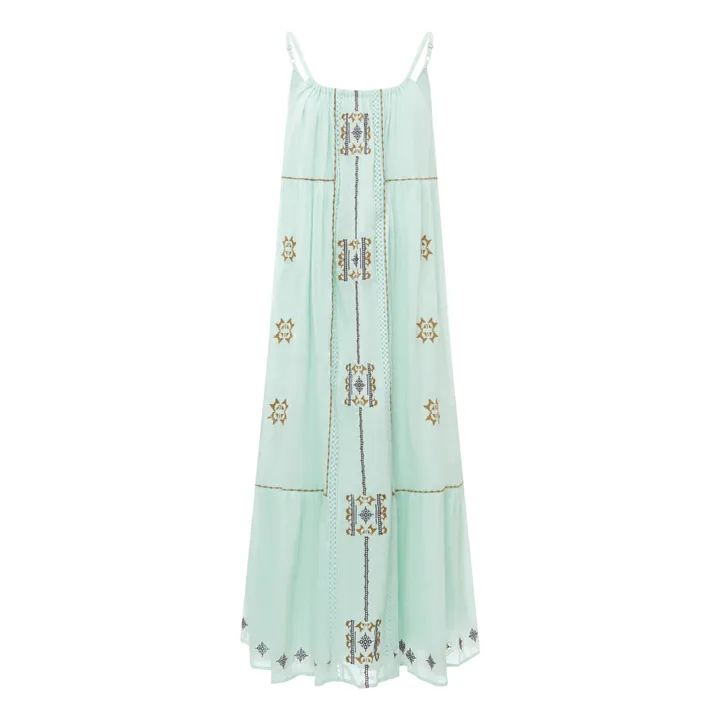 Alma Deia Robe Longue Brodée | Bleu