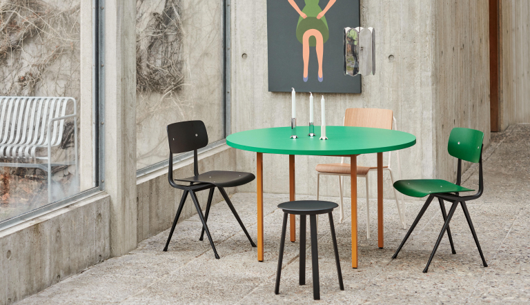 Hay Two-Colour tafel 120 mint groen, ivoor onderstel
