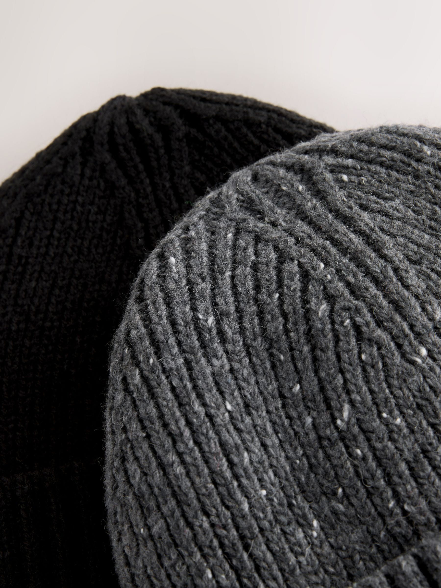 Zwart/antraciet - Thinsulate beanie-mutsen 2 stuks