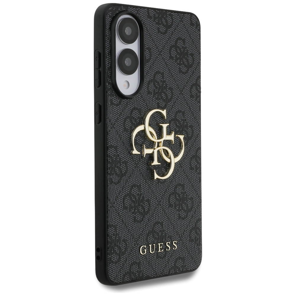 Samsung Galaxy S25 Edge Leder Hardcase Hülle 4G Big Metal Logo (GUHCS25E4GMGGR) - Schwarz