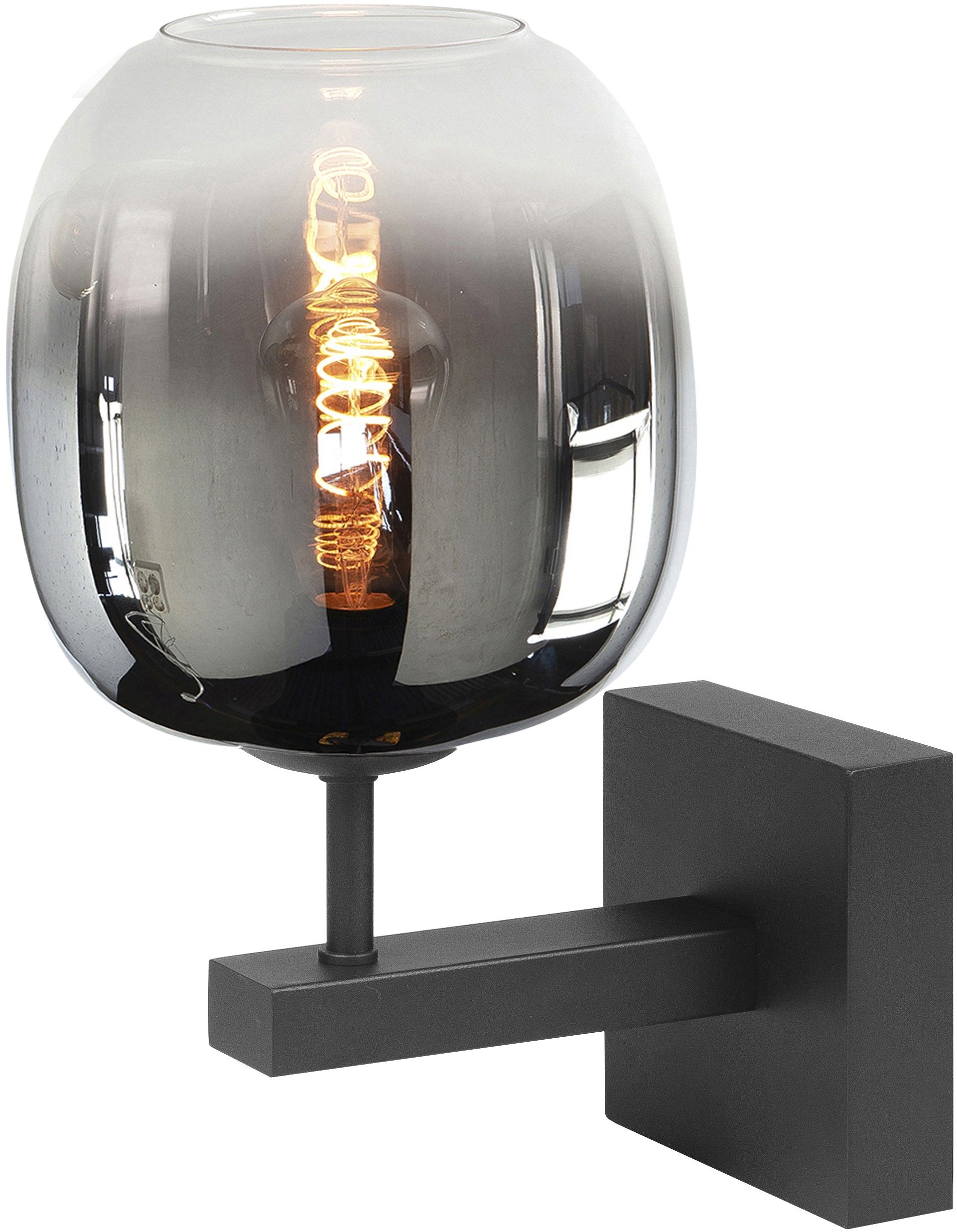 Wandlamp rookkleurig glas Bellini ⌀23  x H39 cm