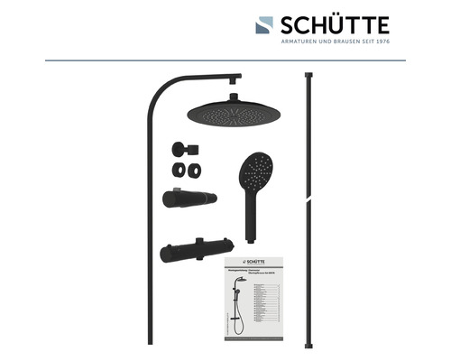 Douchekolom inclusief thermostaat, Schütte Madura Fresh zwart