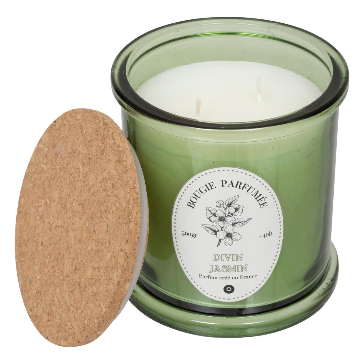 BOUGIE PARFUMEE VERRE HAPO JASMIN 500G