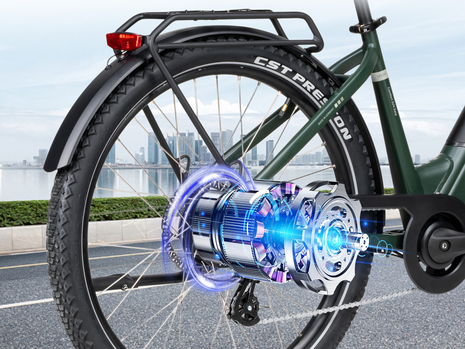 SAXXX Comfort SUV Easy7 sp 13AH ebike - Green