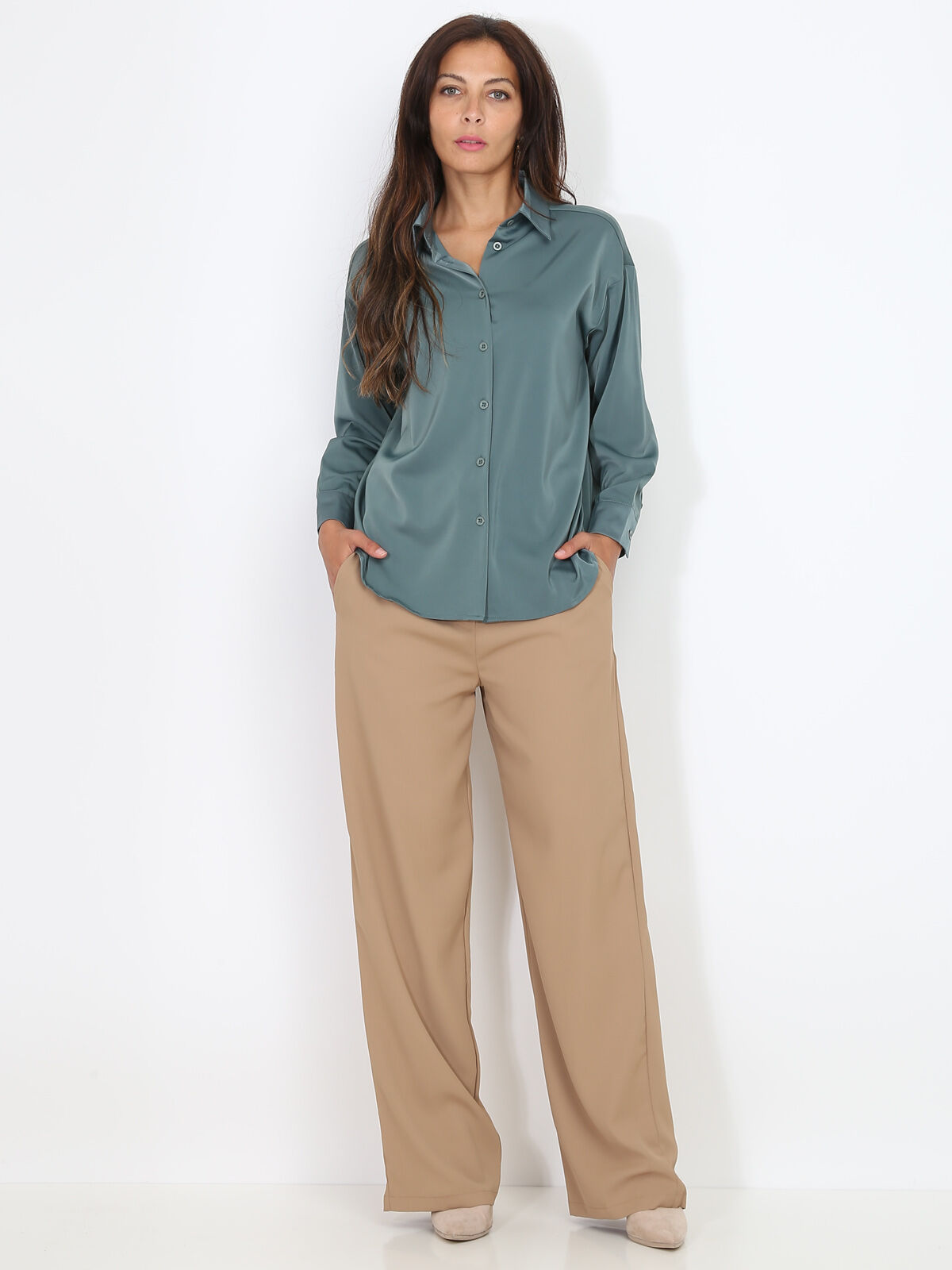 Pantalon costume dad oversize- Taupe