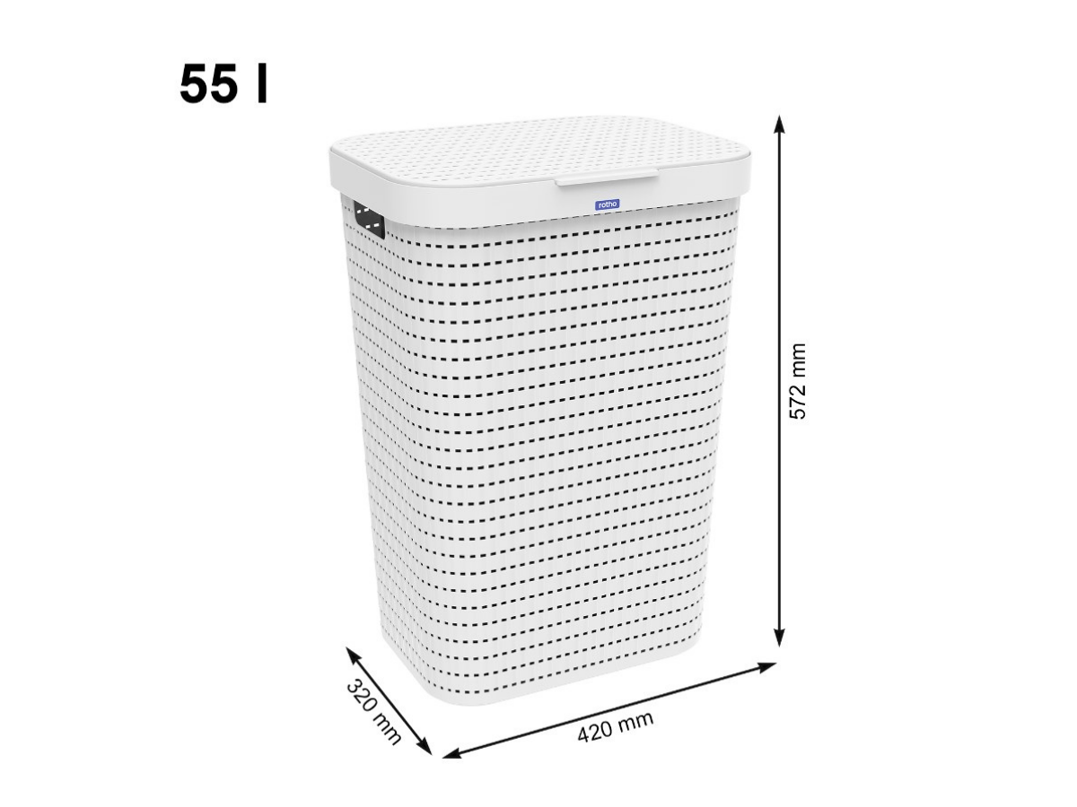 Rotho Country 55 liter wasbox - White