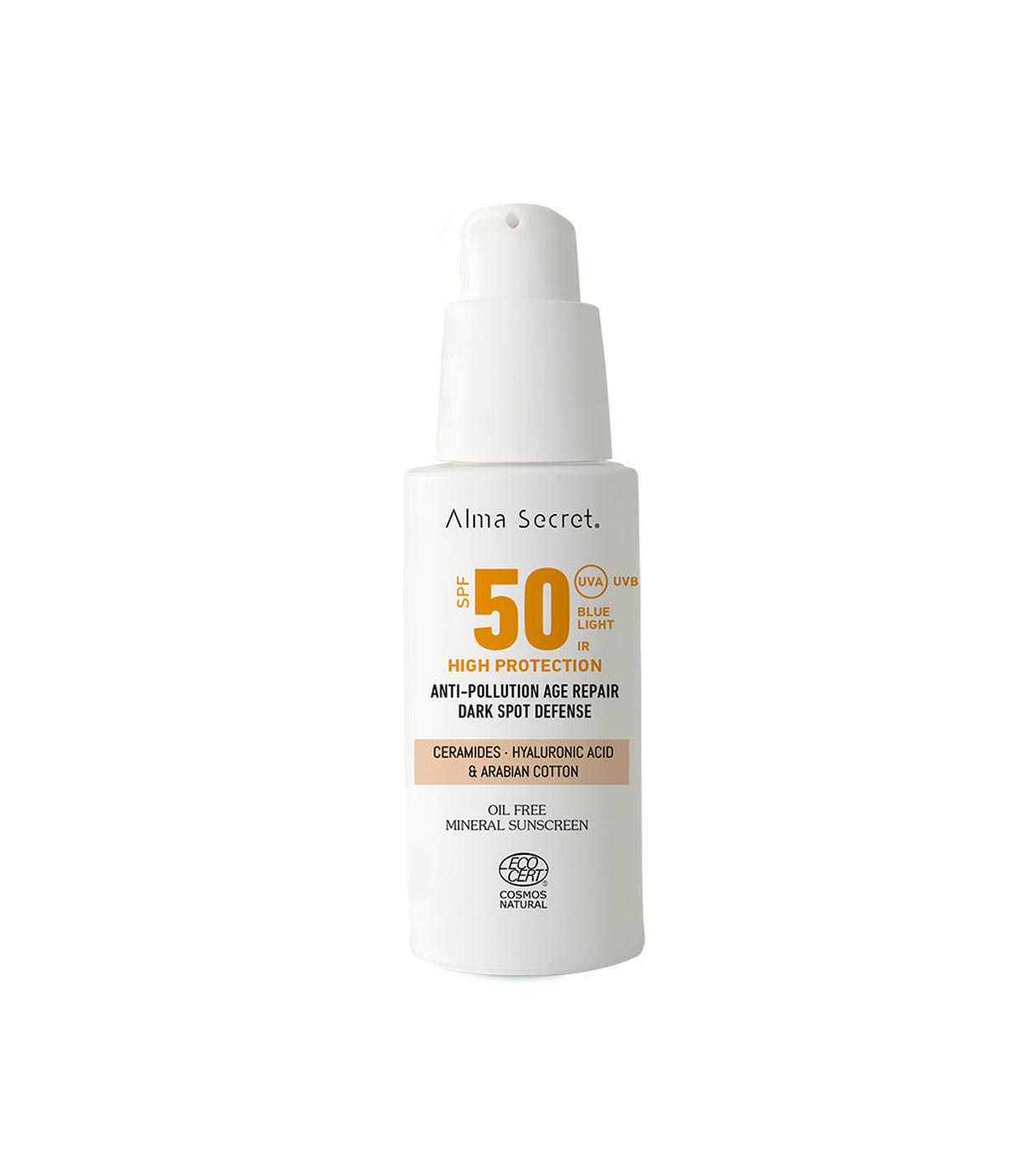 Alma Secret - Protetor solar facial FPS50 com cor - Areia