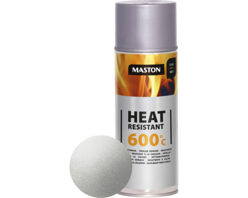 Maston Thermolack Hittebestendige Spuitverf Zilver 400ml