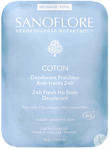 Sanoflore Coton 24h Recharge Déodorant 50ml