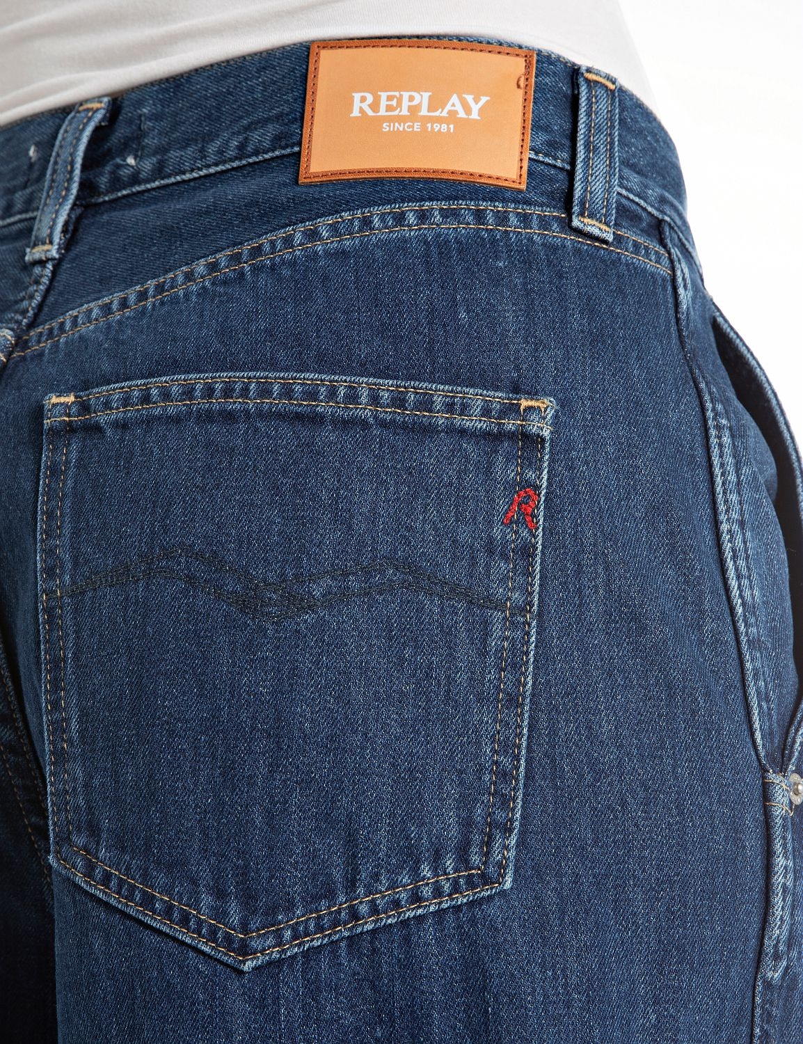 Replay Weite Jeans in Baumwollqualität