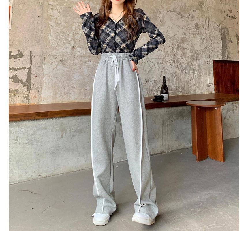 Everose - Hoge taille wijde joggingbroek